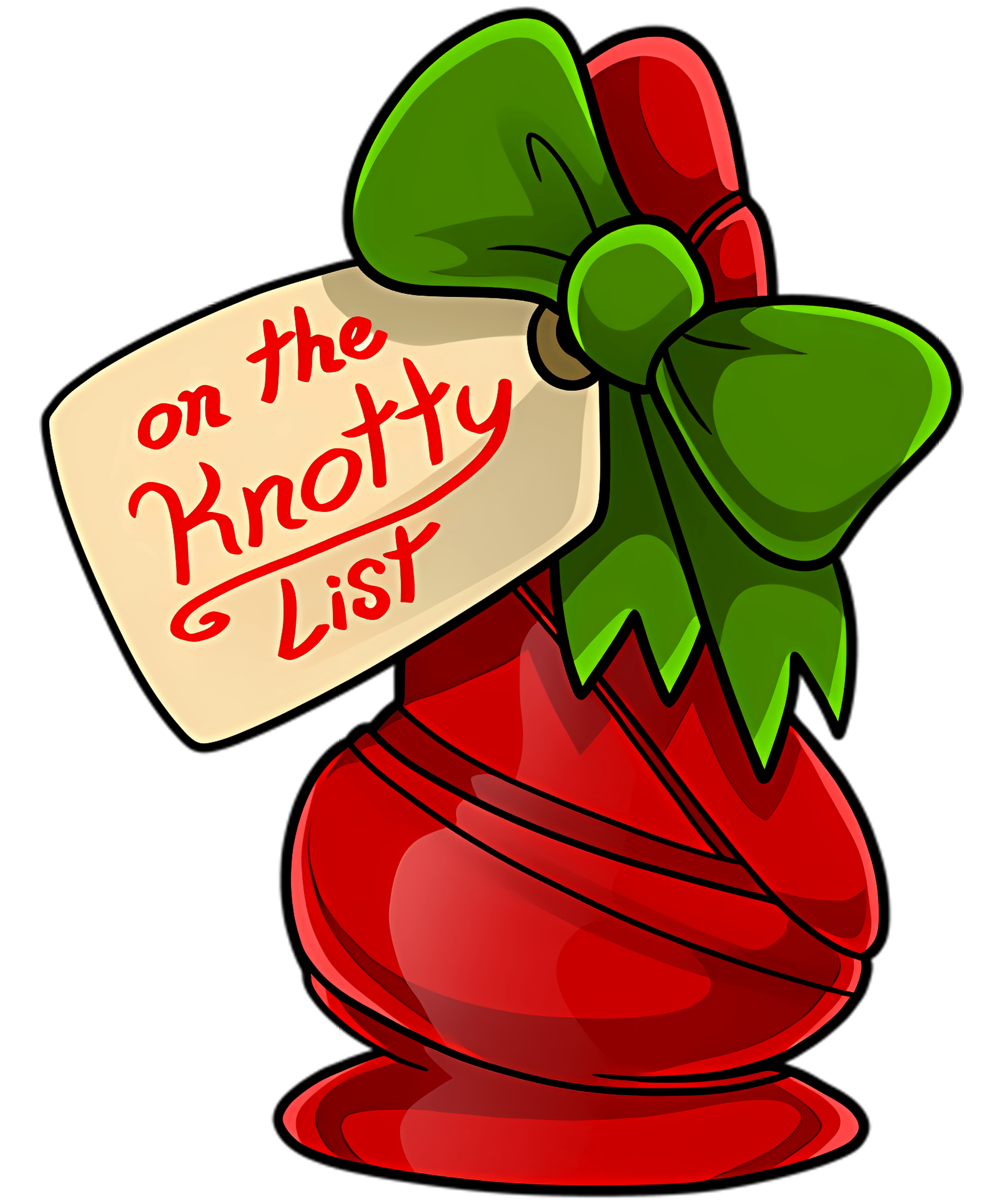 On The Knotty List Christmas Bell Funny Holiday PNG Digital Download